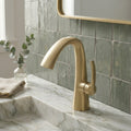 Mitigeur de lavabo design organique - Laiton brossé MaisonBrass