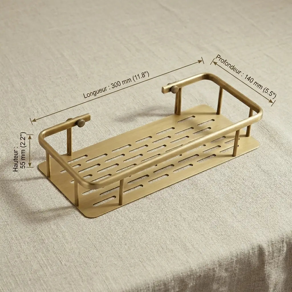 Étagère de douche - Laiton brossé MaisonBrass