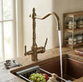 Mitigeur de cuisine victorien en laiton brossé antique MaisonBrass