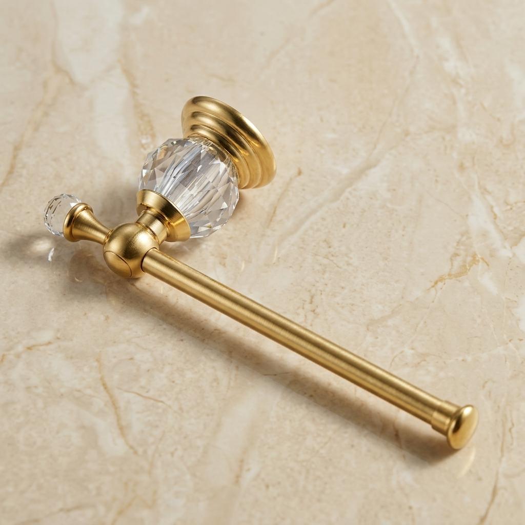 Porte-papier toilette mural - Acier inoxydable & effet cristal MaisonBrass
