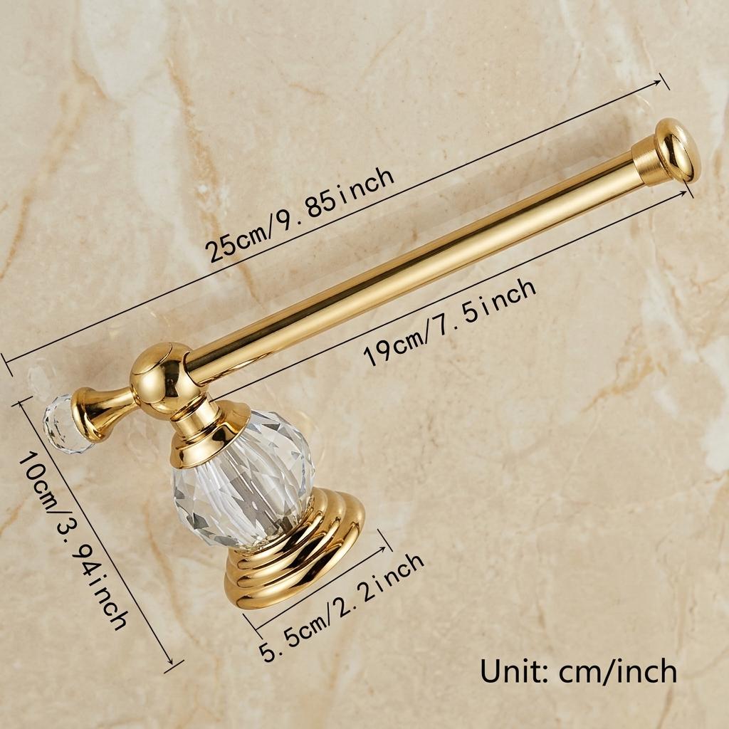 Porte-papier toilette mural - Acier inoxydable & effet cristal MaisonBrass