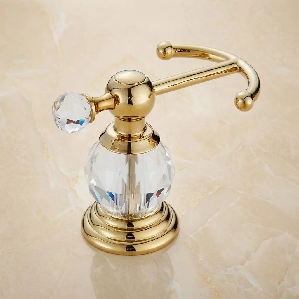 Crystal Gold Wall Hook – Luxury Bathroom Towel Hook – Brass Robe Hook – Crystal Coat Hook – Vintage Wall Hanger – Elegant Bathroom Decor MaisonBrass