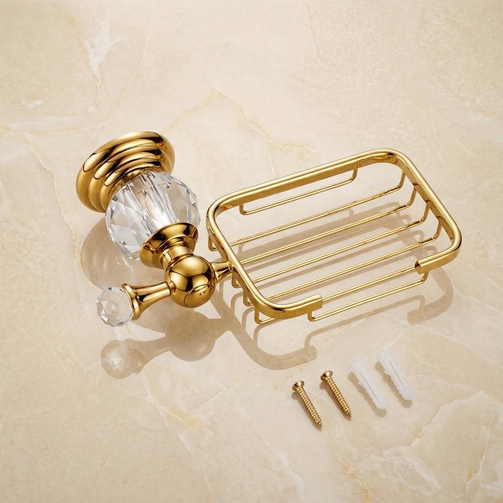 Porte-savon mural - Acier inoxydable poli & effet cristal MaisonBrass