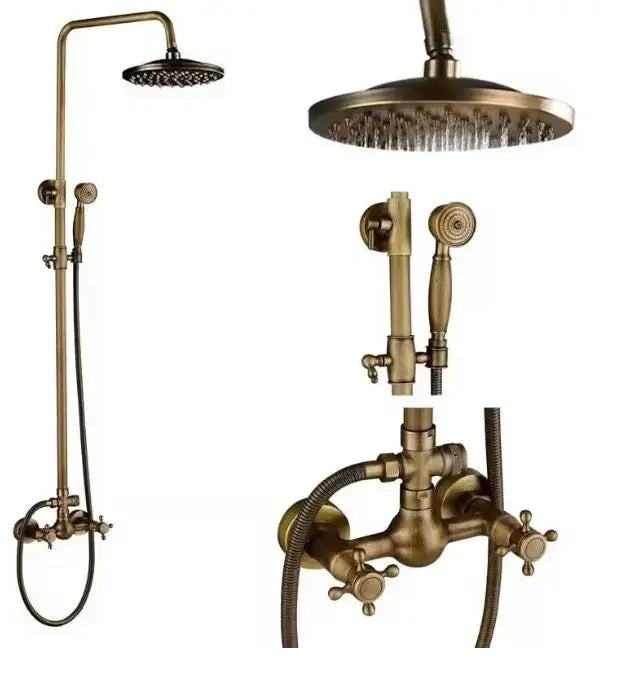 Arès — Colonne de douche en laiton massif brossé MaisonBrass