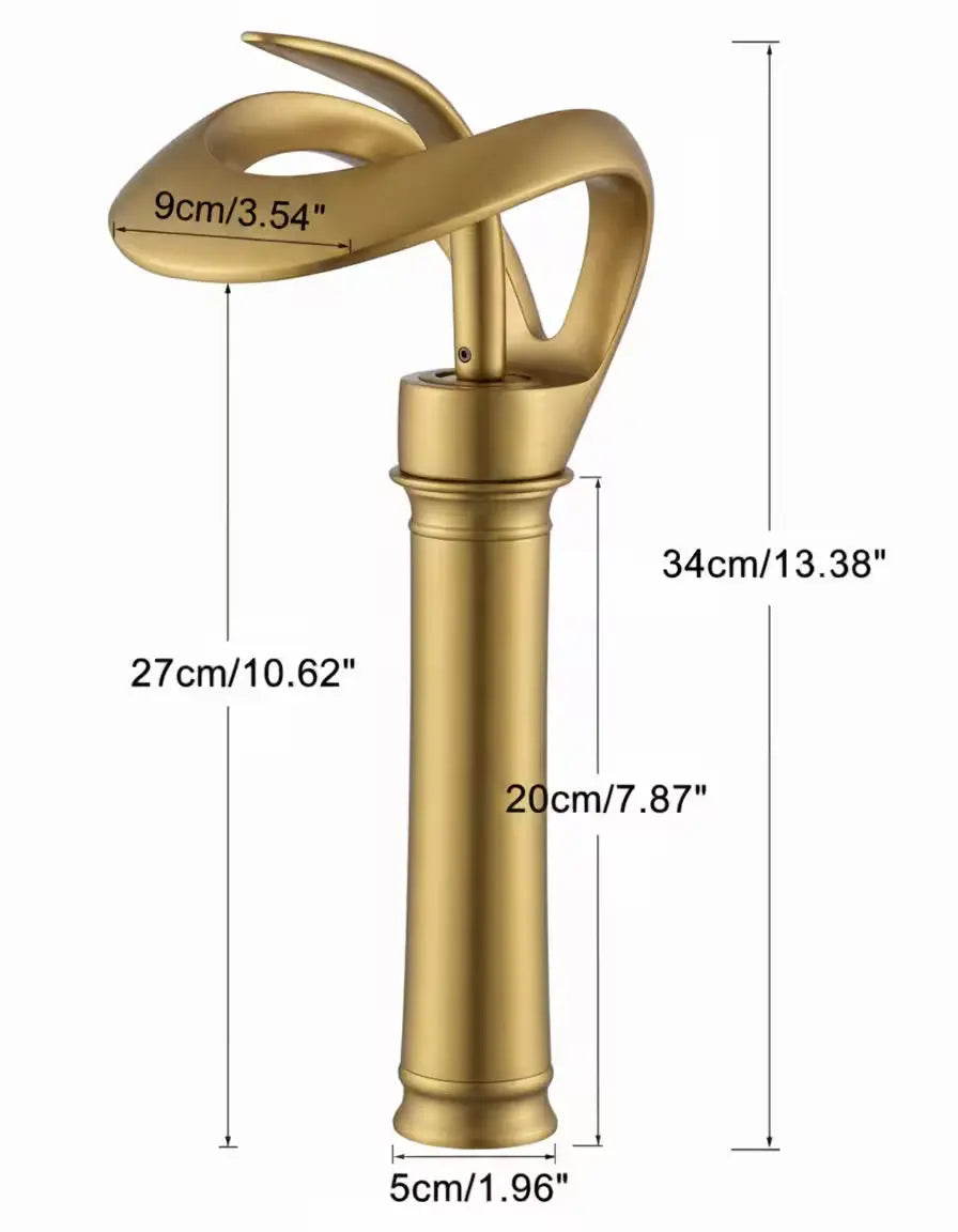 Robinet de lavabo - Design sculpté floral MaisonBrass