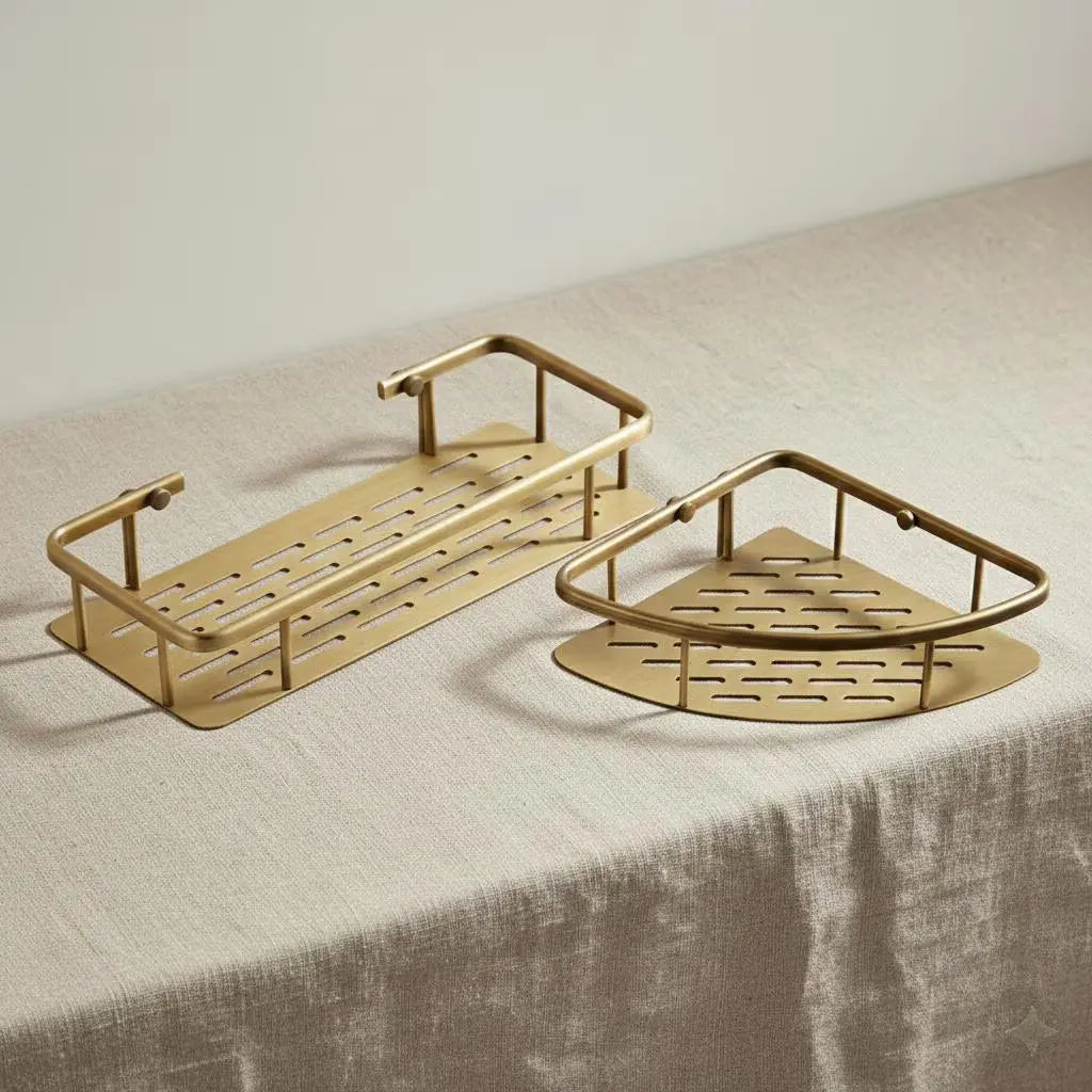 Étagère de douche - Laiton brossé MaisonBrass