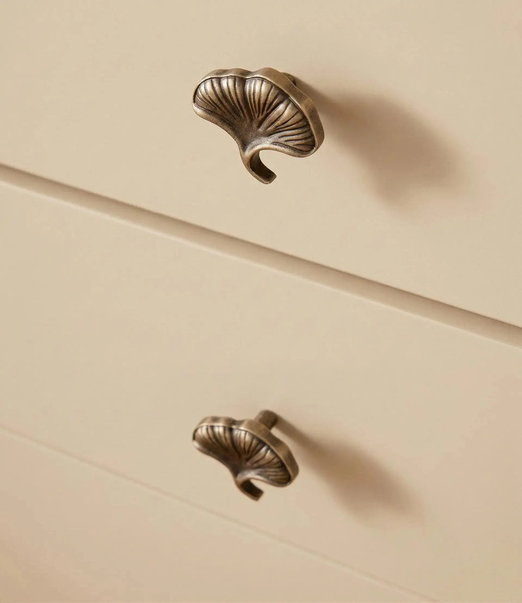Ginkgo — Bouton de meuble feuille - Laiton massif antique MaisonBrass