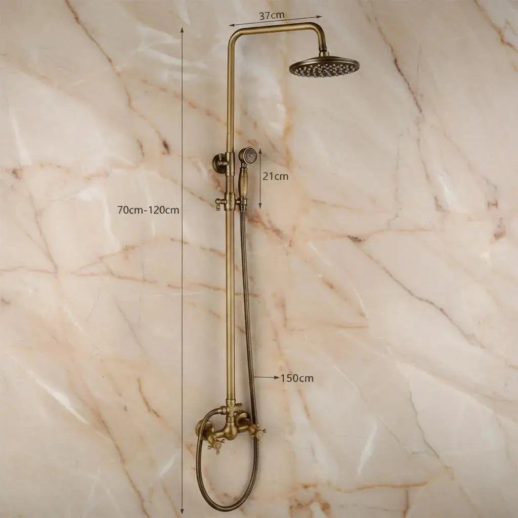 Arès — Colonne de douche en laiton massif brossé MaisonBrass