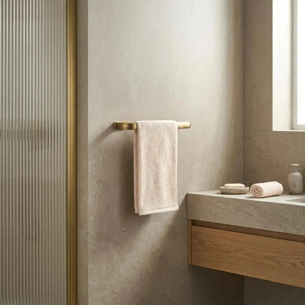 Porte-serviette mural - Laiton brossé MaisonBrass