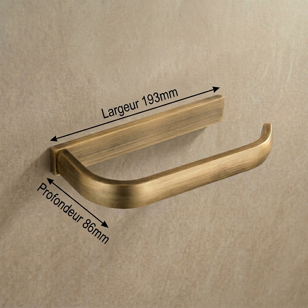 Porte-papier toilette mural - Laiton brossé MaisonBrass